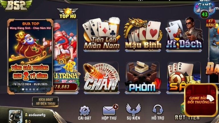 Bom tấn B52 game bài cực hot hiện nay