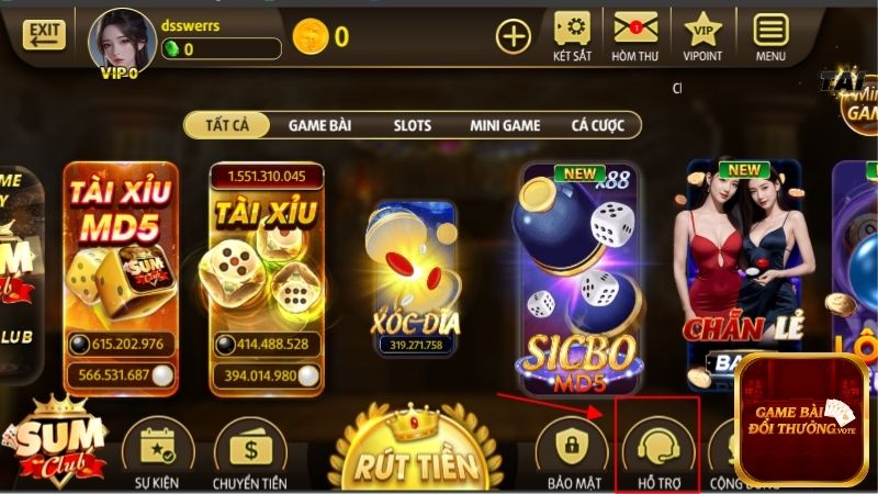 Hội viên cần liên hệ chăm sóc khi chơi game gặp lỗi