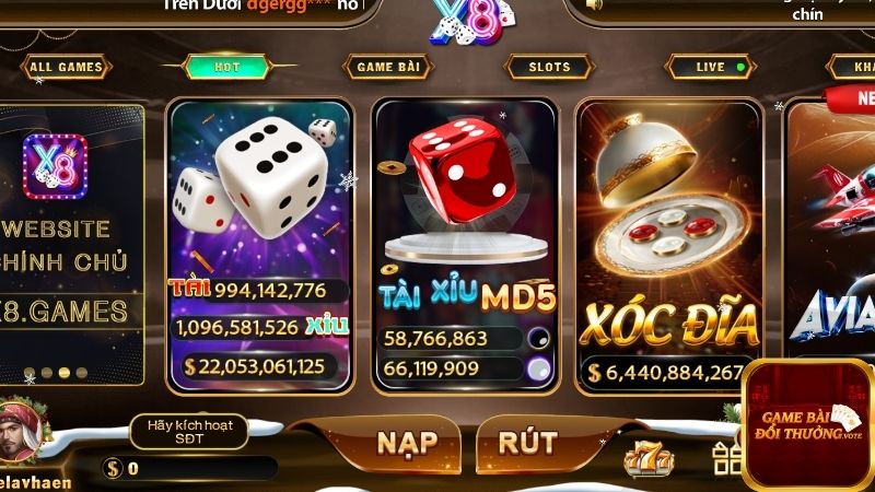 X8 liên tục cập nhật nhiều game mới