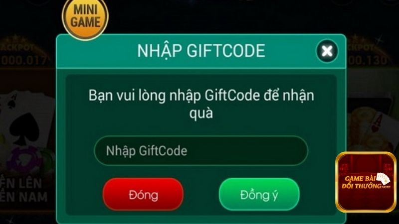 Nhập Code trên PC tương tự như phiên bản mobile