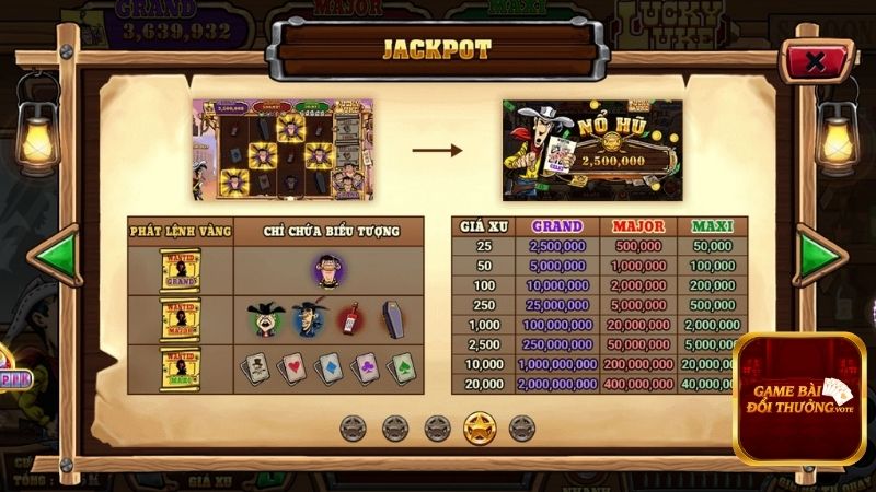 Những biểu tượng đặc biệt tại game Lucky Luke