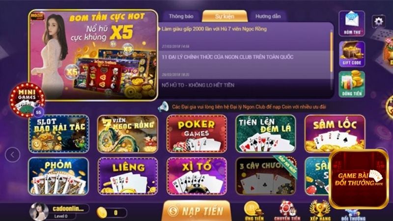 Gowin - Đánh giá cổng game bài siêu hot chi tiết từ A đến Z 3 Top game bài ăn khách tại Gowin