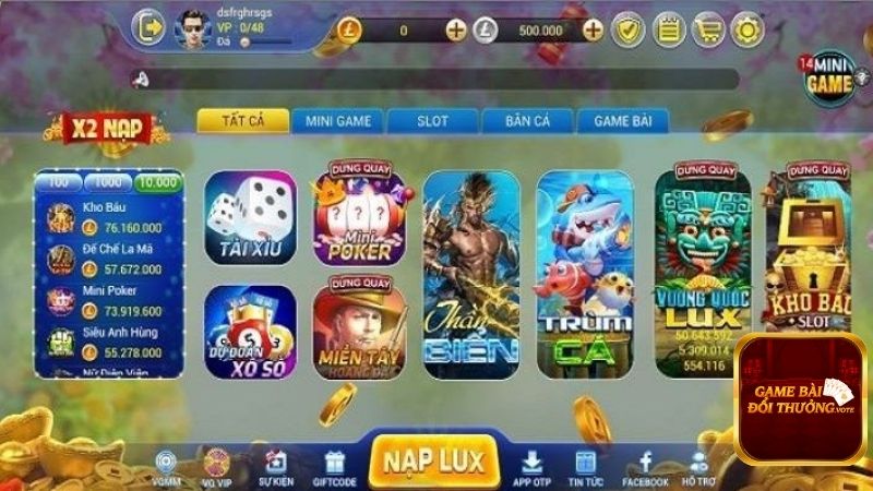 Luxclub - Cổng game bài hoàng gia, rinh thưởng lớn liền tay 2 Game bài uy tín hàng đầu Luxclub
